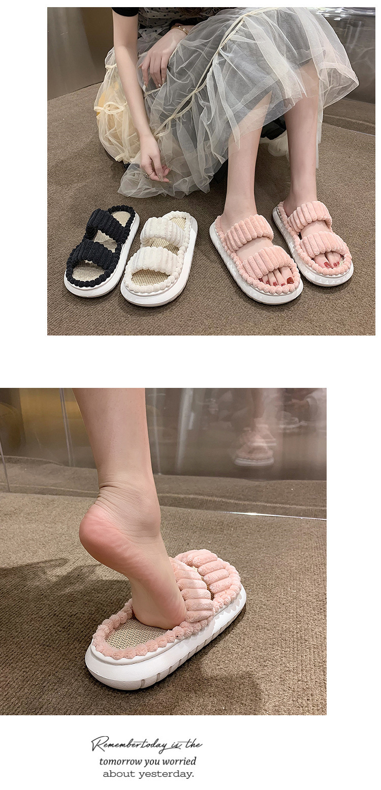 Velvet Open-Toe Closed-Toe Spring Indoor Outdoor Cozy Comfortable Memory Foam Machine Washable House Shoes Indoor Shoes_voghion.com