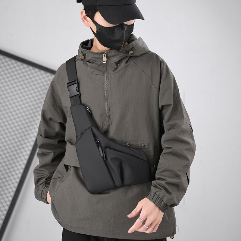 Fashionable men's underarm prepuce chest bag, men's backpack, single shoulder chest bag, anti splashing diagonal chest bag, large capacity chest bag_voghion.com
