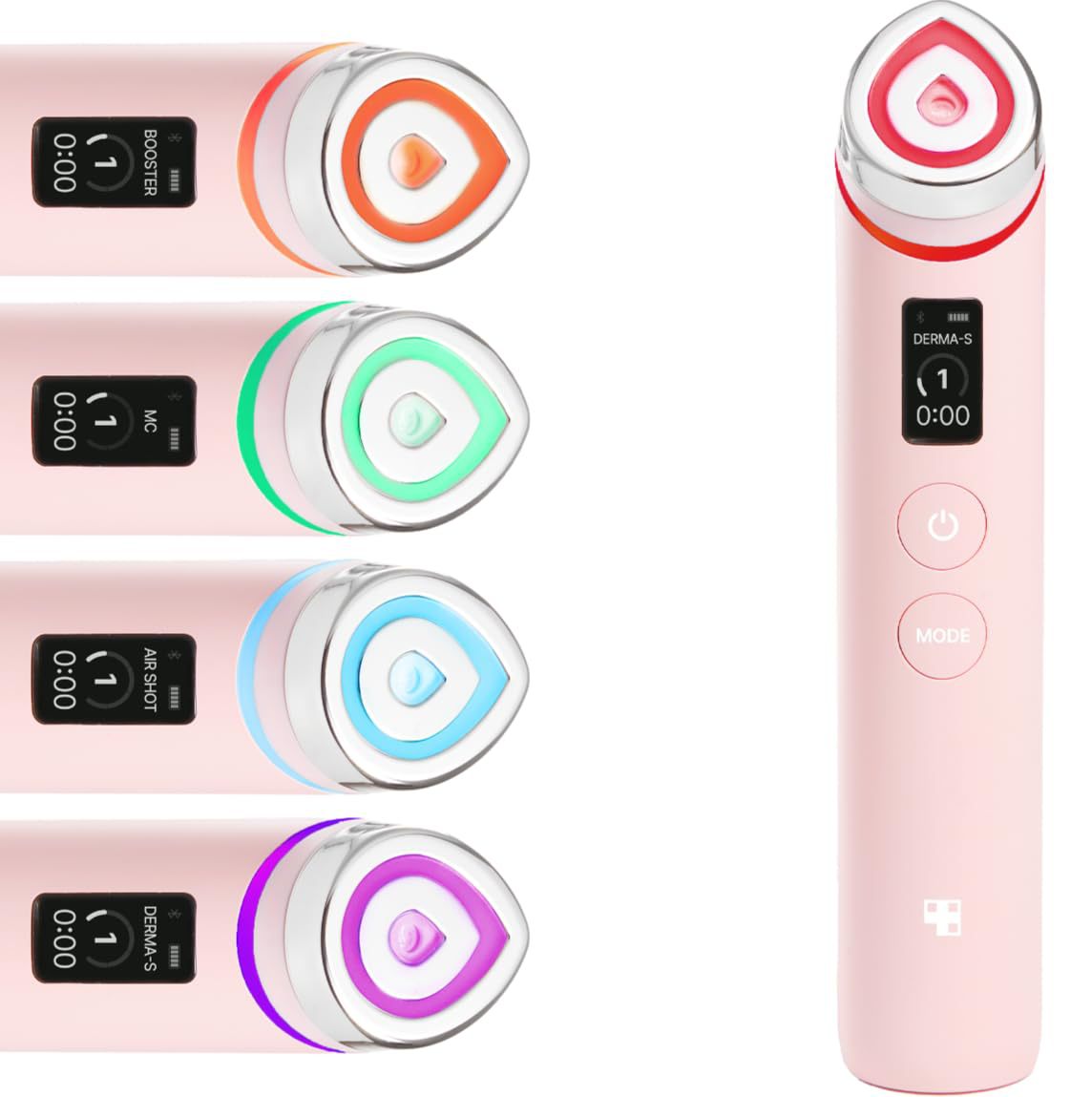 Cross-Border New Product 5-Color Lighting Beauty Introduction Instrument Ems Microcurrent Vibration Massager Red and Blue Light Beauty Instrument