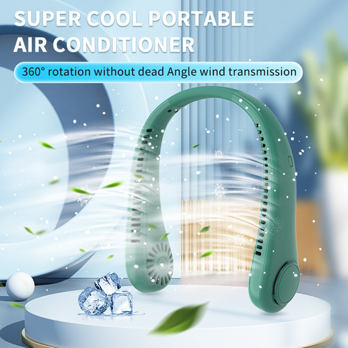 Classic Silicone Clip-on Fan Portable Wearable Bladeless Clip-on Fan Cross-border Gift Original Manufacturer