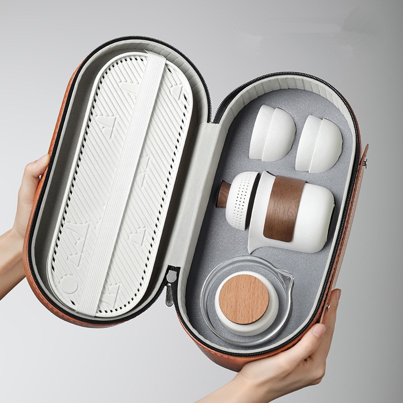 便携式旅行茶具套装2024新款户外功夫茶具企业商务活动礼品可定制