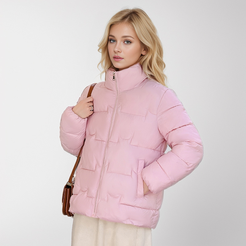 Veste courte en coton chaud ample et épaisse à la mode pour femme, style haut de gamme 2024_voghion.com
