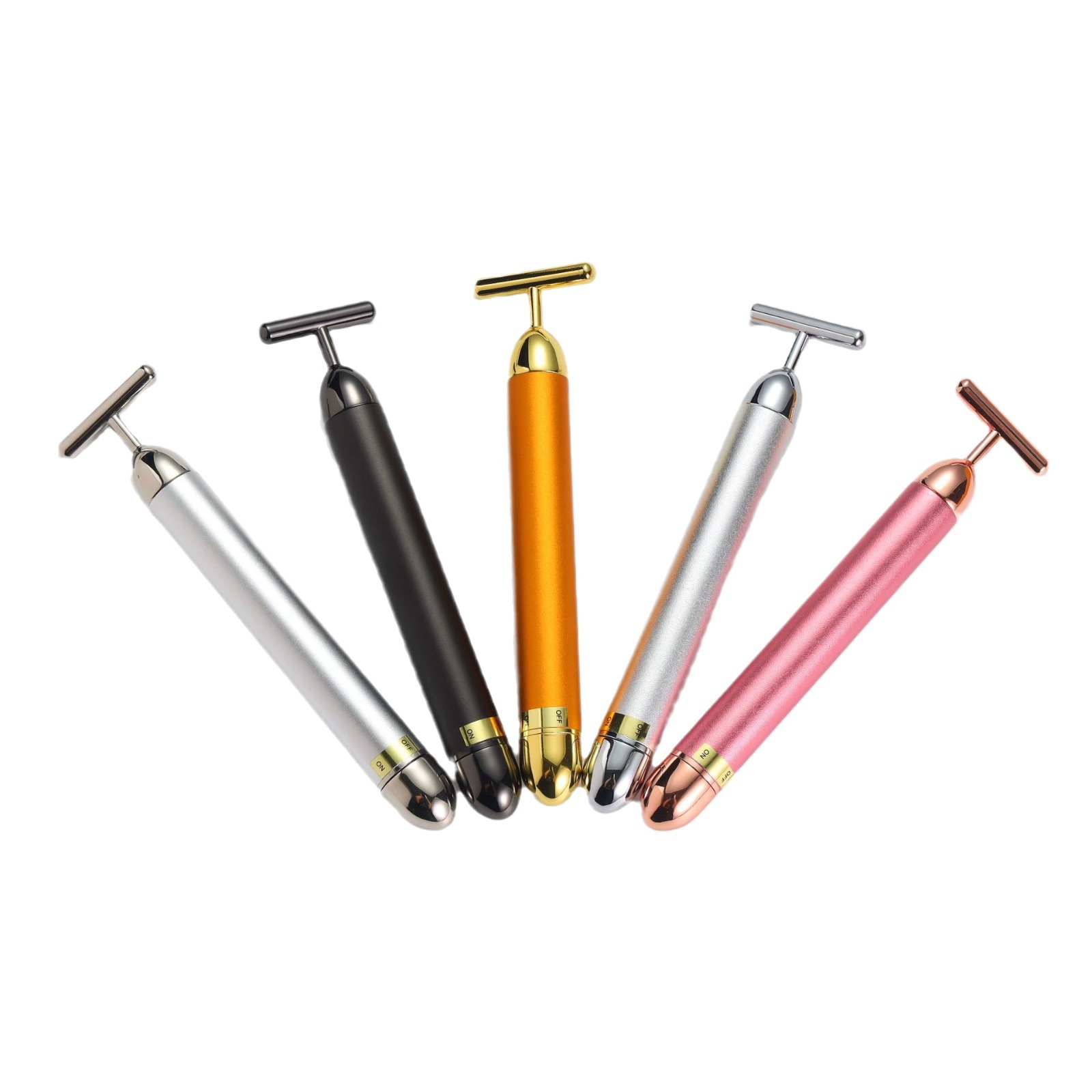 Palo de belleza 24k para rostro, masaje facial eléctrico T-Shape, herramienta de cuidado de ojos y rostro