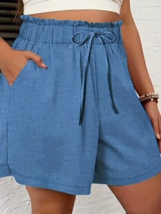 N 7661 High Waist Tie Shorts ����ϵ����ѝ ���R�d�W���羳