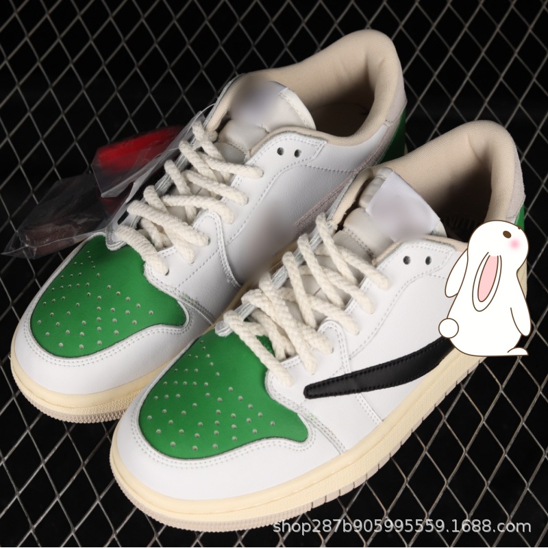 조 1 로우탑 인버티드 후크 그린 화이트 블랙 후크 DM7866-716