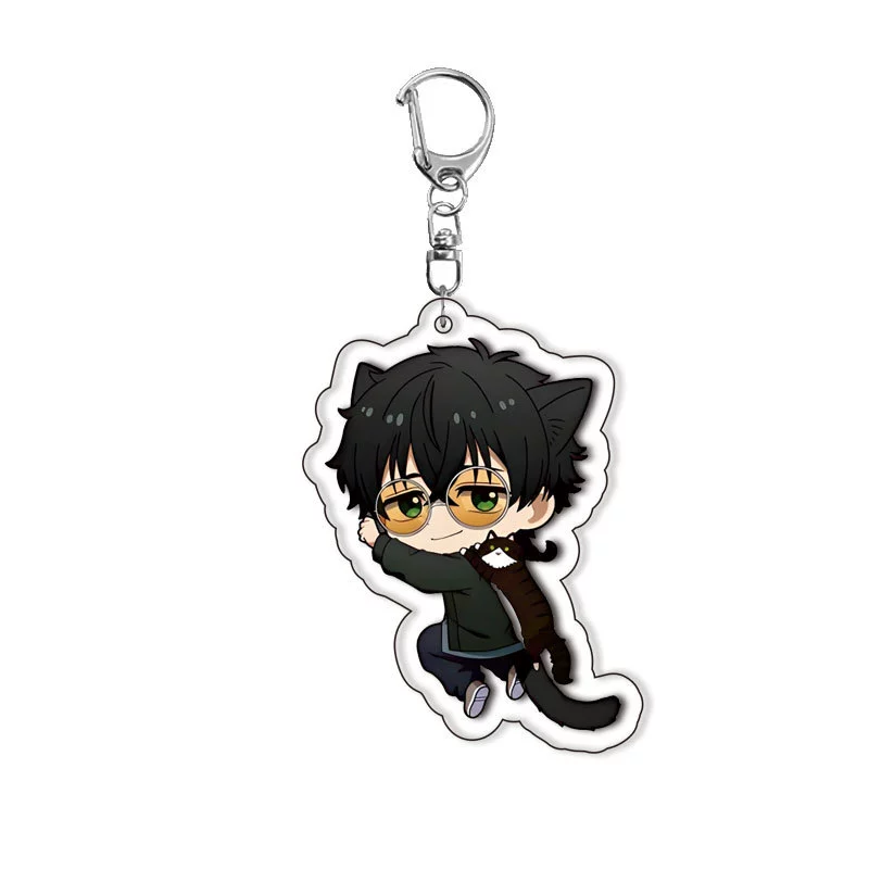 Windproof acrylic double-sided keychain, pendant, (Cross-border trading)