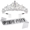 Silver AB color diamond QUEEN set