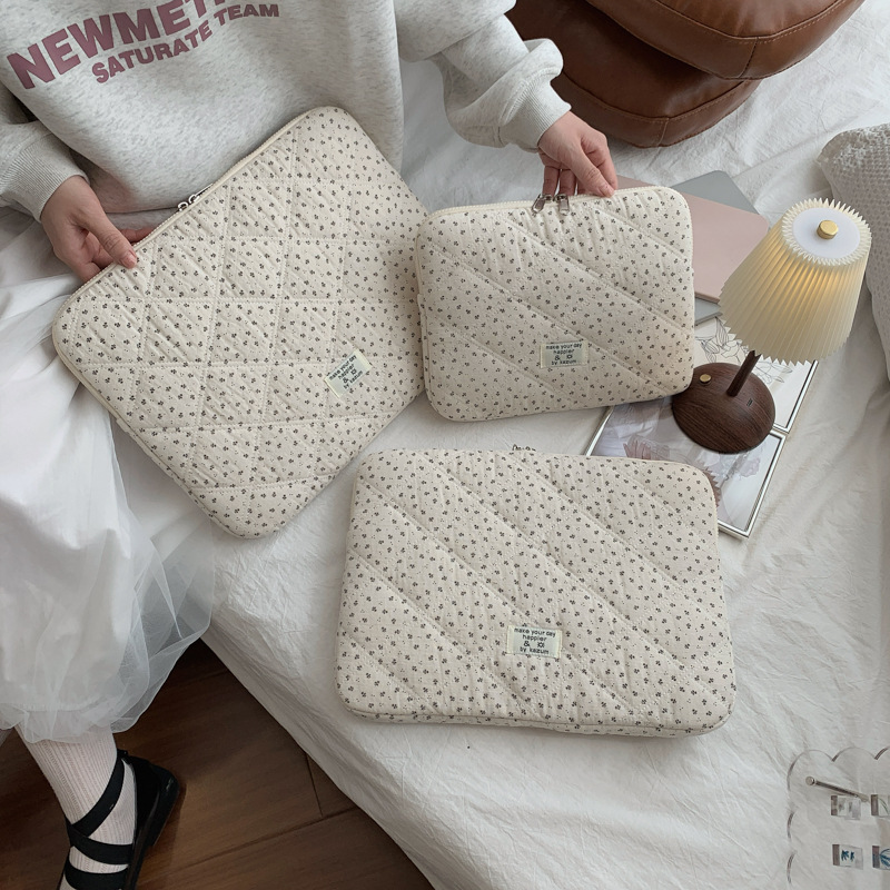 碎花电脑包11寸iPadpro华为11.5平板保护壳套14/15寸笔记本收纳包