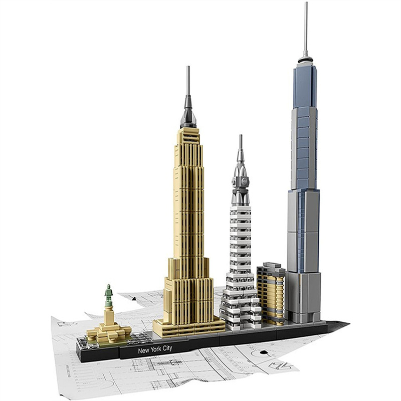 City series New York Skyline Building Street View building blocks Puzzle children toy boys and girls gift
