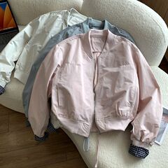 2025春秋新款韩版宽松立领拼接格子棒球服外套女时尚休闲百搭上衣