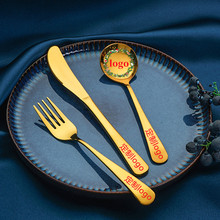 网红不锈钢刀叉勺三件套 创意韩国女神星巴便携袋装学生上班