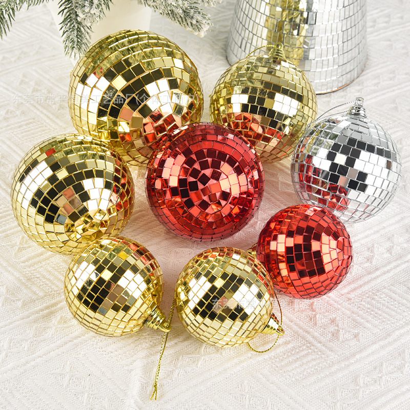 6 - 30cm reflejador de vidrio espejo bola de Navidad decoración para el hogar bola de mosaico escenario discoteca