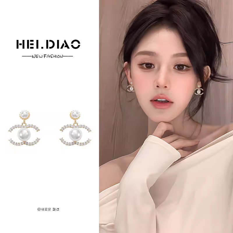 Pinzas para las orejas de perlas retro, sin orejas perforadas, pendientes simples de nicho, pendientes de pinzas para las orejas, pendientes, de lujo ligero, de alta calidad, bobinas para mosquitos, pendientes