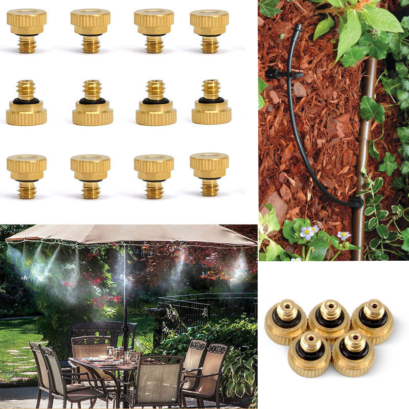 Latón boquilla de baja presión grifo presión de agua Taller de eliminación de polvo calefacción refrigeración jardín atomización paisajismo boquilla