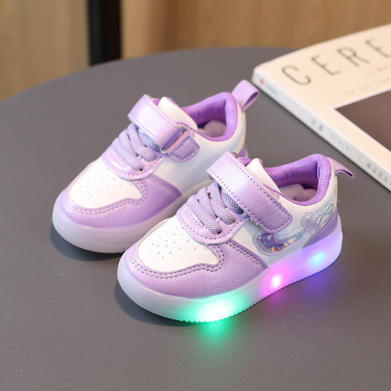 Chaussures de sport décontractées lumineuses pour garçons, chaussures de course respirantes antidérapantes à semelle souple pour enfants, chaussures pour bébés et tout-petits_voghion.com