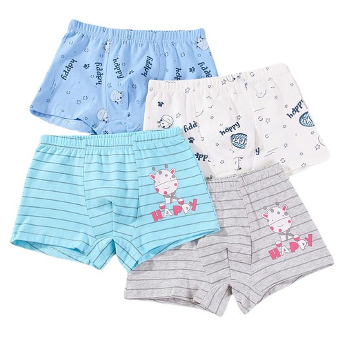 Children's underwear, boys' fine-gauze plain-knee pants, for young and middle school students, adolescents, boys' cotton four-square pants, Class A