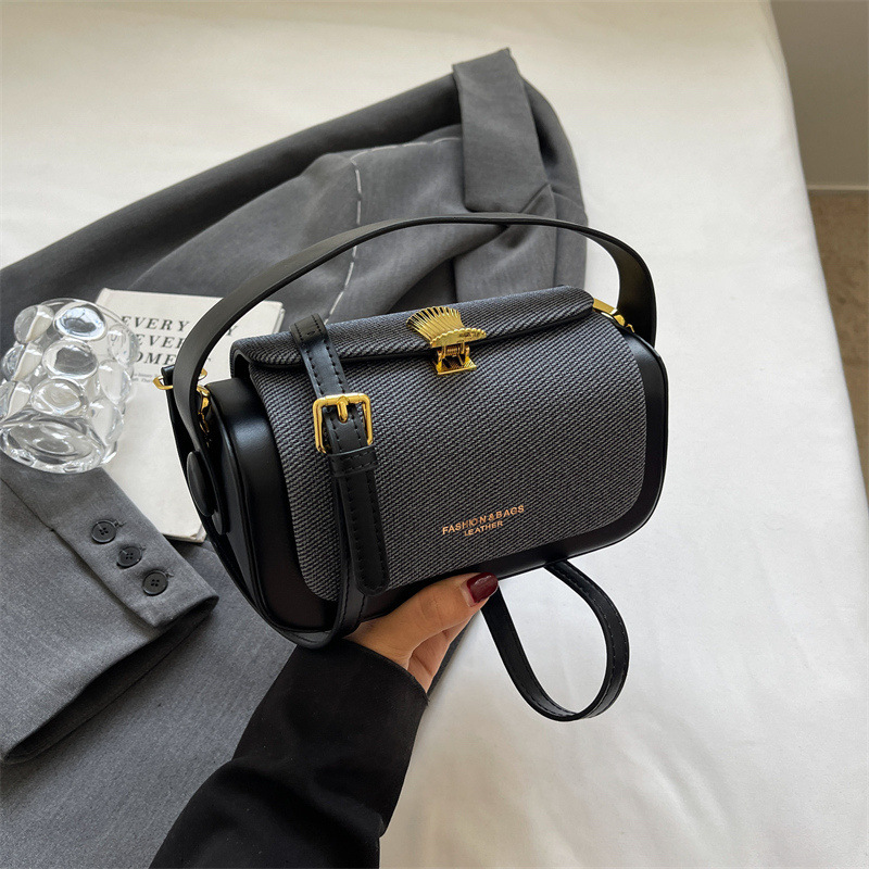 Bolso de mano de moda para mujer Bolso cuadrado pequeño de todo fósforo de moda coreana 2024 Bolso de mensajero casual de sentido simple y avanzado de nicho