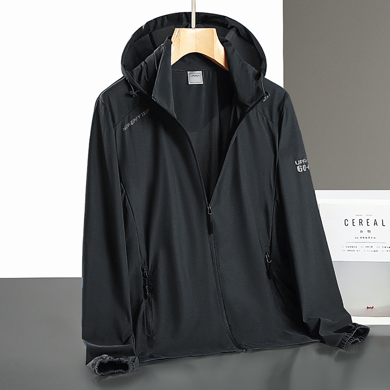 Nueva pareja de verano seda de hielo transpirable, ligero, desmontable, cómodo, ropa de protección solar tejida por urdimbre, color sólido, piel fina de verano