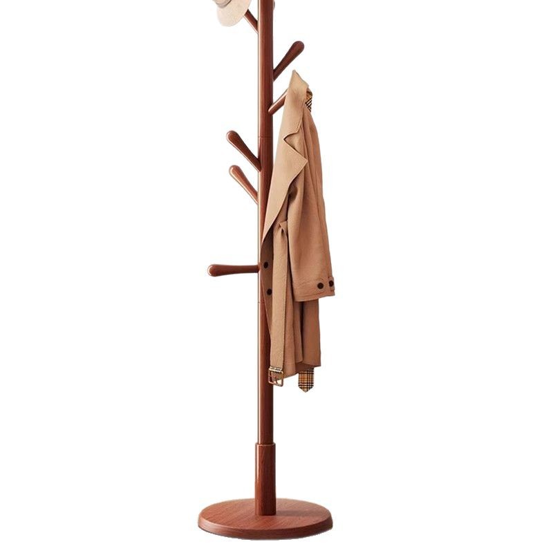 Percha de sombreros de madera sólida percha de ropa vertical doméstica percha de ropa percha de bolsa de almacenamiento interior simple