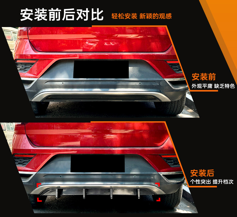 Suitable for Volkswagen T-Roc 2018-2022 Standard Version Rear Lip Spoiler Exterior Modification