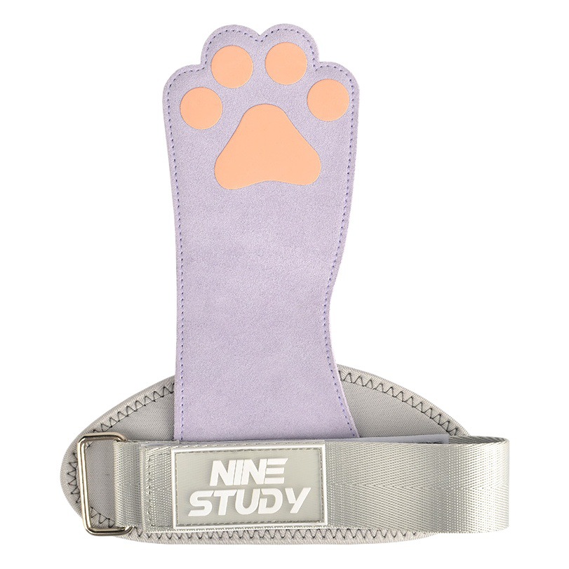 Women's Hard Pull Booster Band Cowhide Palm Guard Pull-up Dumbbell Gloves Fitness Wrist Band Horizontal Bar Weightlifting Grip Belt