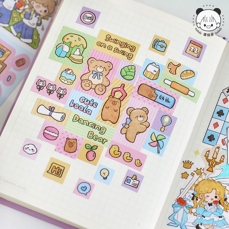 Tirado Duoduo Material Pegatina Libro de estudiante Material de decoración Película de corte Diversión 3D Pegatina de bricolaje