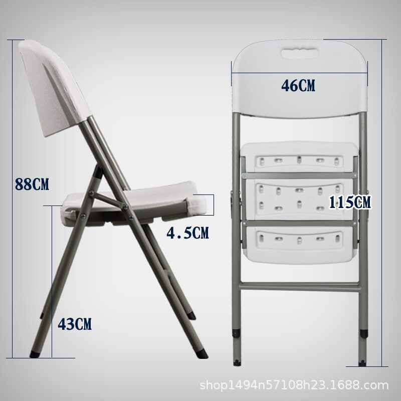 Cross-Border Folding Chairs Blow Molding Simple Outdoor Plastic Conference Exhibition Home Stall Table and Chairs Lightweight