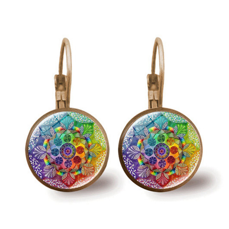 Yoga Mandala Flower Earrings 4
