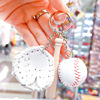 Baseball keychain, pendant, gloves, cotton swabs, set, Birthday gift, 3 piece set, wholesale