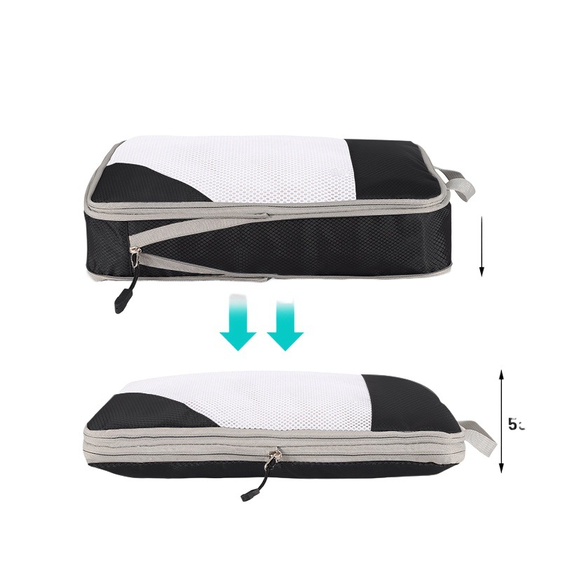 Viaje plegable bolsa de almacenamiento traje de malla visual equipaje trolley caso organizador bolsa