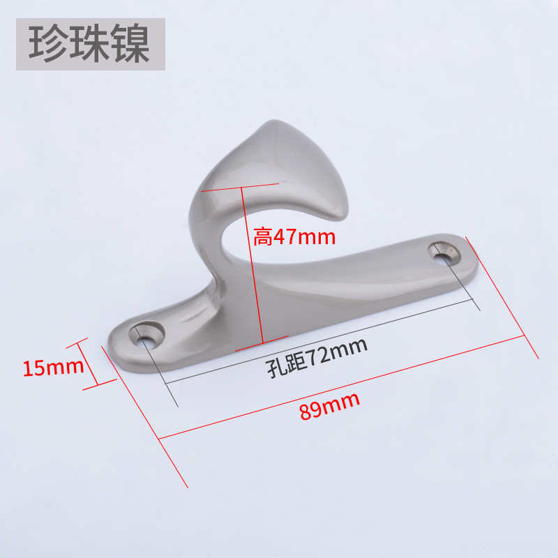 Gancho de ropa de aleación de Zinc negro simple moderno gancho de ropa detrás de la puerta gancho de ropa de almacenamiento sin perforaciones de aleación de Zinc negro