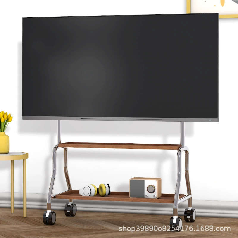 Мобильная подставка для телевизора из нержавеющей стали, напольная вращающаяся тележка на колесиках, подвесная полка на 32-75.1inch единиц