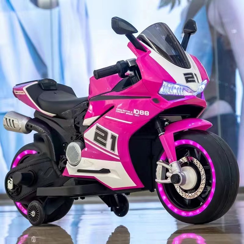 Electric motorcycle with seat for double