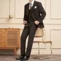 Dark coffee suit with trousers