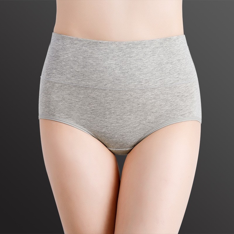 High Waist Women's Underwear Women's Cotton Abdominal Cotton Crotch Antibacterial Breathable Triangle Shorts plus size Hip-lifting Red chubby girl