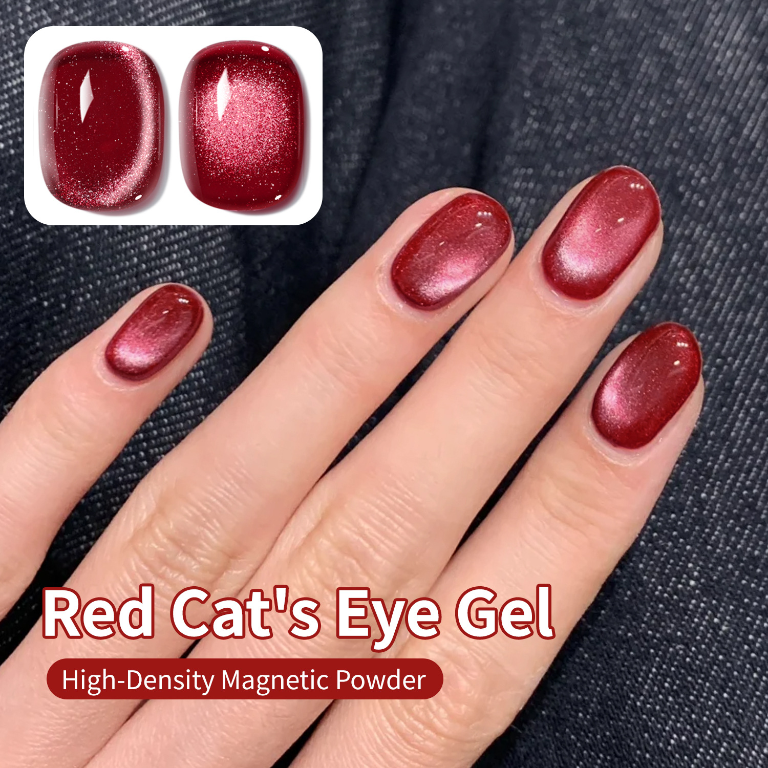 2025 nueva serie de ojos de gato rubí simple y versátil, salón de uñas blanco