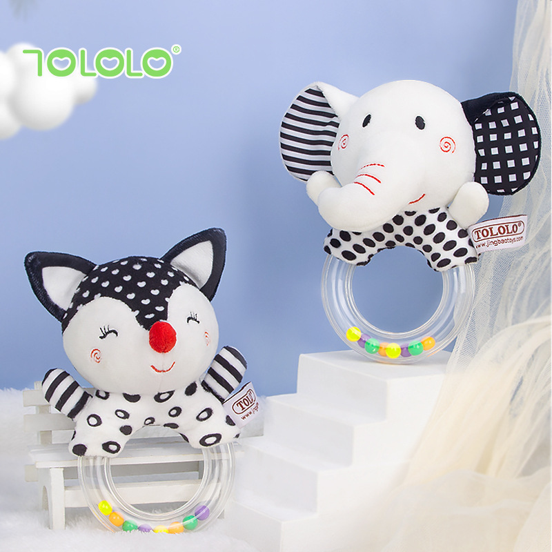 TOLOLO Newborn Baby Bead Rattles Toy First Born Hand Rattle Baby Grasp 0-1 Years Early Education Toy