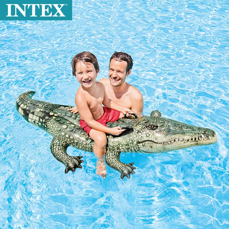 Надувная игрушка для взрослых INTEX для игр в воде, крокодил