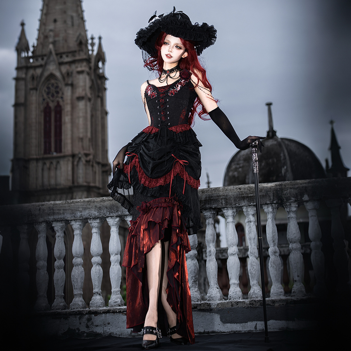 2026 Xiong Doujiang Original Gothic Lolita Women's Corset Dress Set 7348