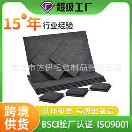 跨境毛毡餐垫防滑隔热垫锅垫餐垫杯垫刀叉袋带印刷LOGO