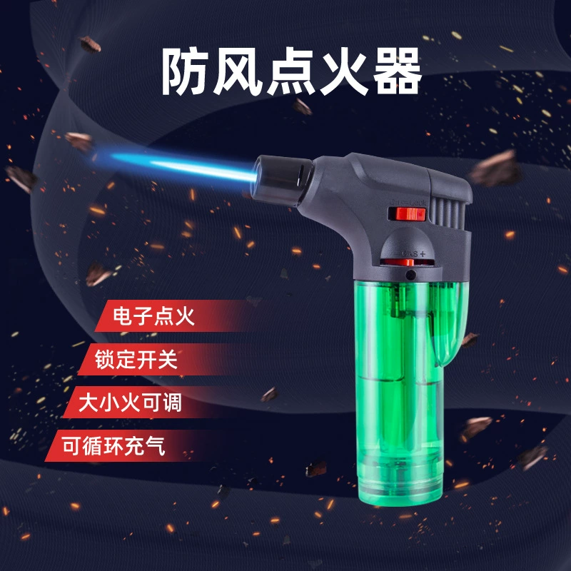 Ветрозащитный прямо на индивидуальную зажигалку сигары высокотемпературный сварочный пистолет распылитель точка зажигания прижигание