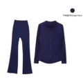 Midnight Blue Flared Set
