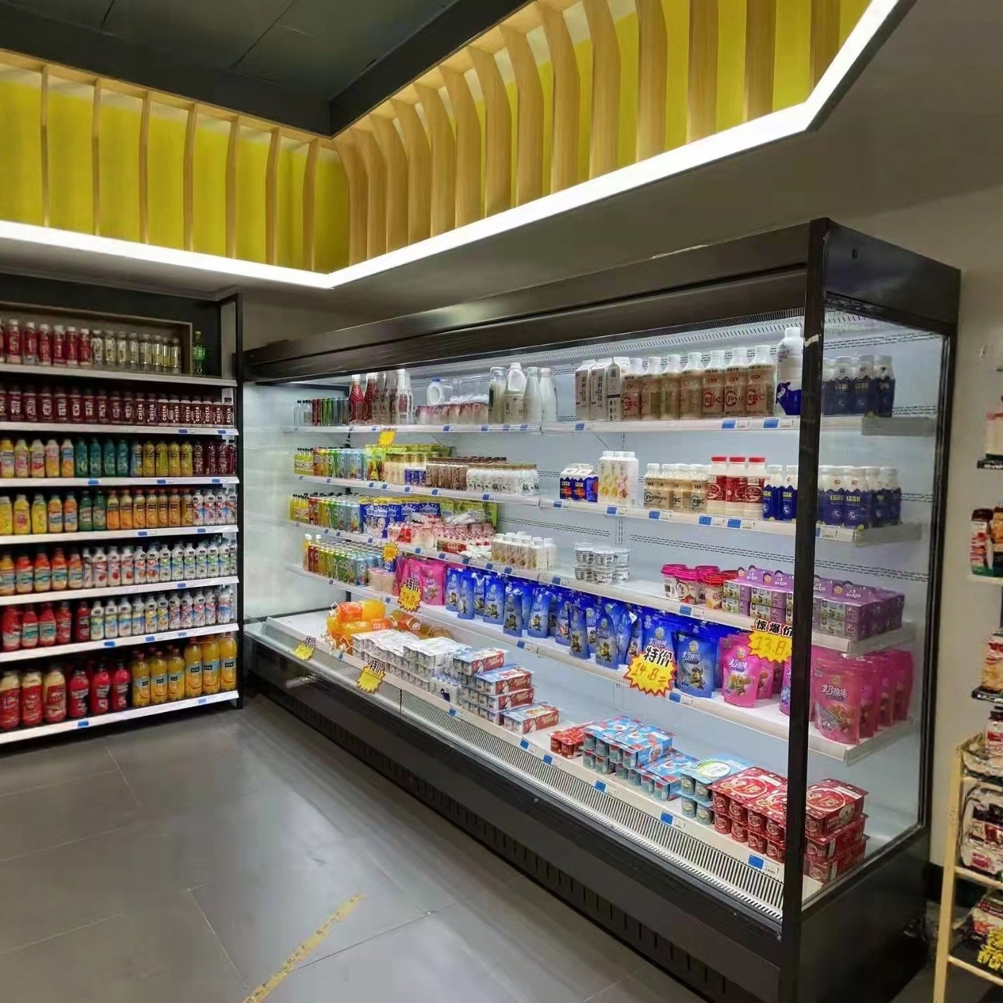 商用饮料展示柜风幕柜水果保鲜柜蔬菜风幕柜敞开式冷藏展示柜风冷