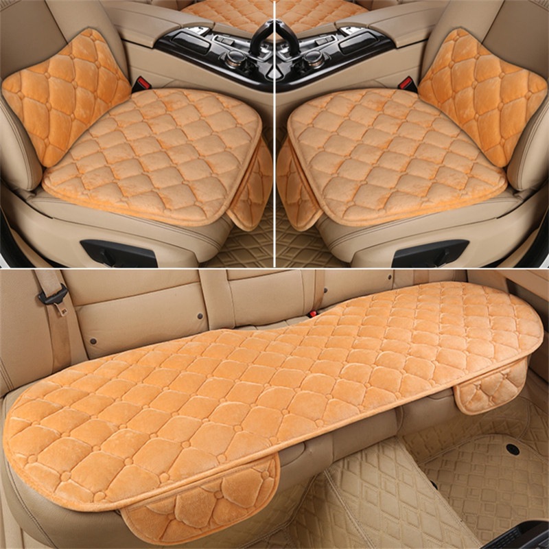 Car Seat Cushion Winter Crystal Short Plush Half Pack Thickened Non-Slip