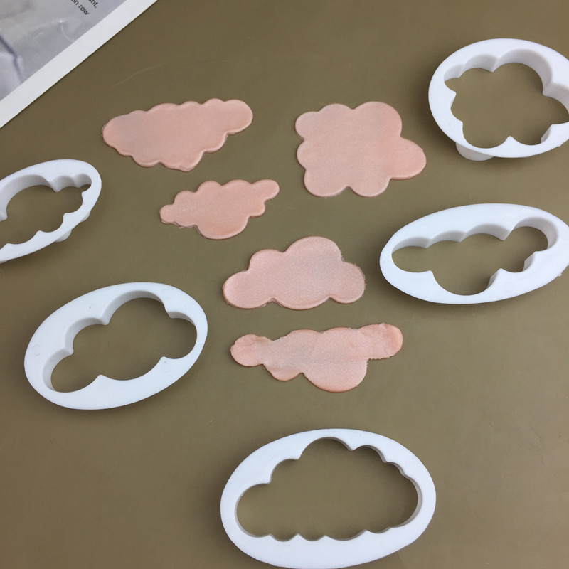 5pcs Облака с сахарным принтом для торта Облачная форма для резки DIY декоративные инструменты для выпечки Облака для печенья
