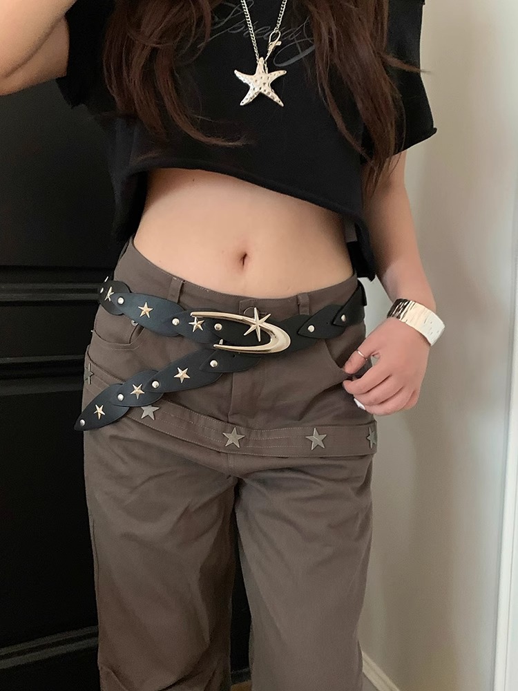 Y2k Spice Girl Star Gürtel Weibliche Nische Design Sinn Subkultur Vielseitige Taille Kette Punk Stil Taille Gürtel Zubehör_voghion.com