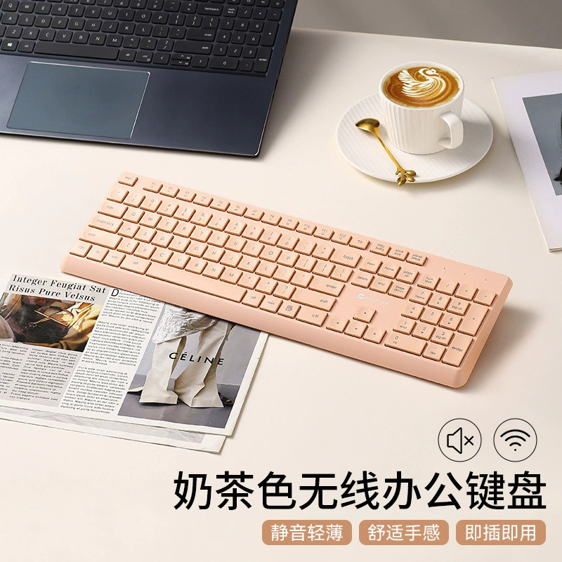 Othei Ultra Thin Wireless Keyboard & Mouse Set - Silent Design for Office and Laptop Use