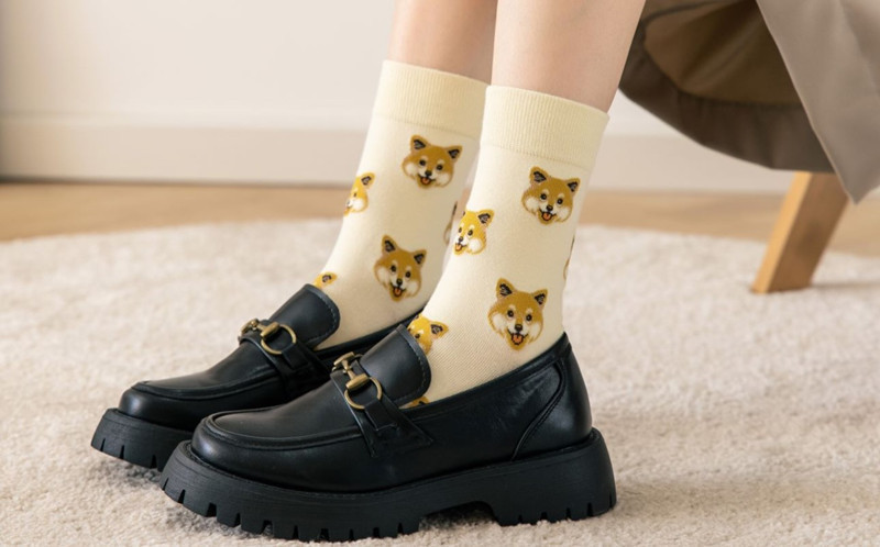 A Pair Quantity A Pair Elegant Cute Lady Unisex Animal Dog Cotton Ankle Socks