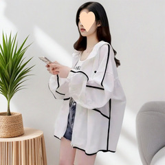 ルーズカジュアル女性薄手ジャケット 2025 夏の新スタイルメッシュ通気性レッド多用途デザイントップ