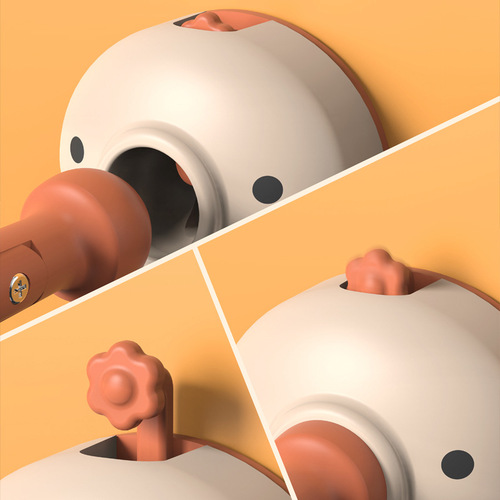 Fun flower colored silicone punch-free toilet silent anti-collision door suction floor suction door stopper door buckle door top